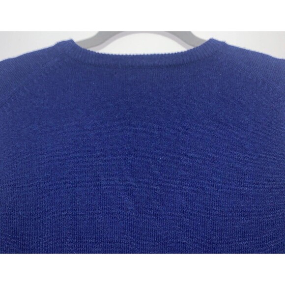 WoolOvers Sweater Vest Mens 100% Pure New Wool Knit Tank Sleeveless Blue Medium - Picture 5 of 8